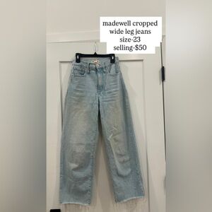 Madewell High Rise Cropped Light Blue Jeans